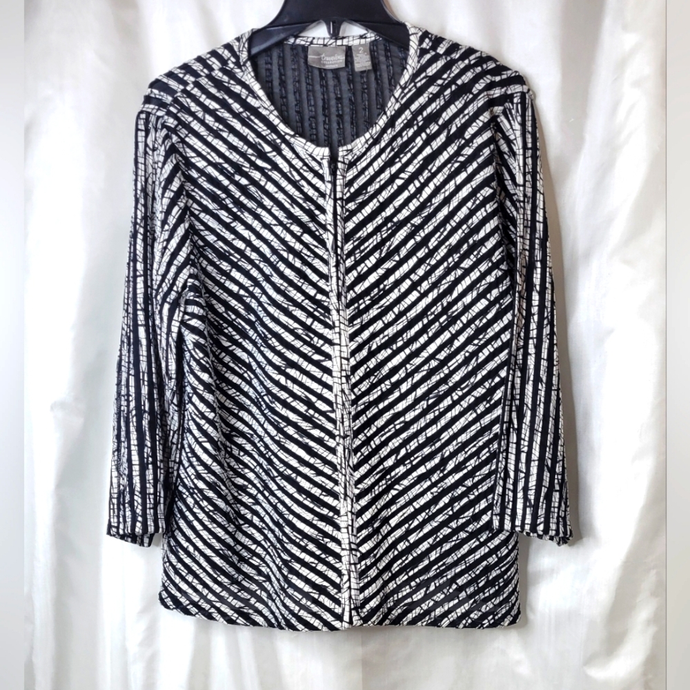Chico's Travelers Collections zip up topper